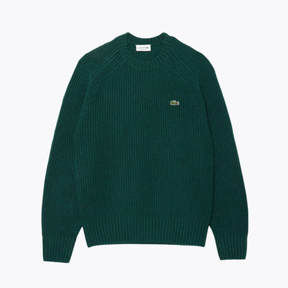Camisola LC de lã cardada espessa com gola redonda