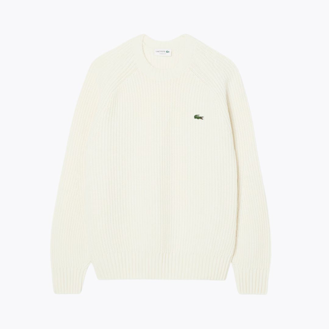 Camisola LC de lã cardada espessa com gola redonda