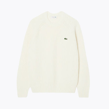 Camisola LC de lã cardada espessa com gola redonda