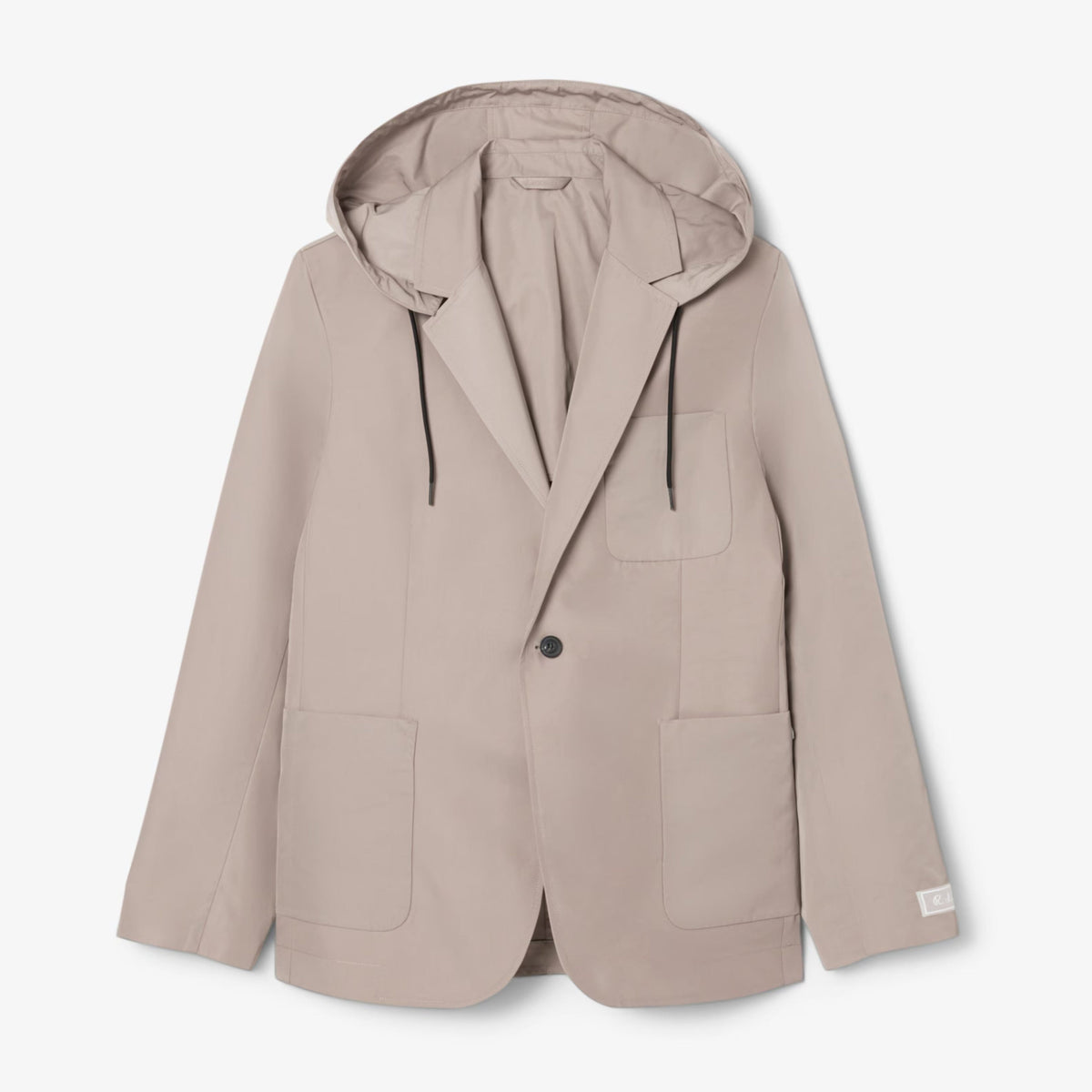 Blazer LC de sarja com capuz