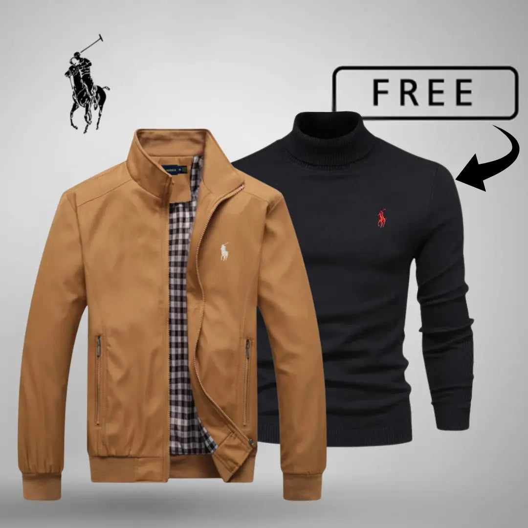 Blusão bomber casual premium com fecho™ + camisola ou camisa GRÁTIS (à sua escolha)