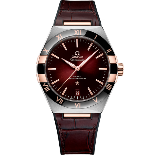 Constellation 41mm Stahl Lederarmband