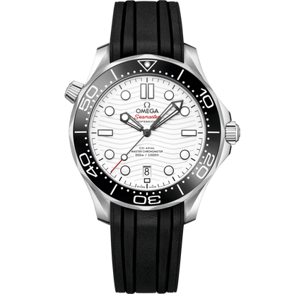 Seamaster Diver 300M 42mm Bracelet en caoutchouc – Noir et blanc