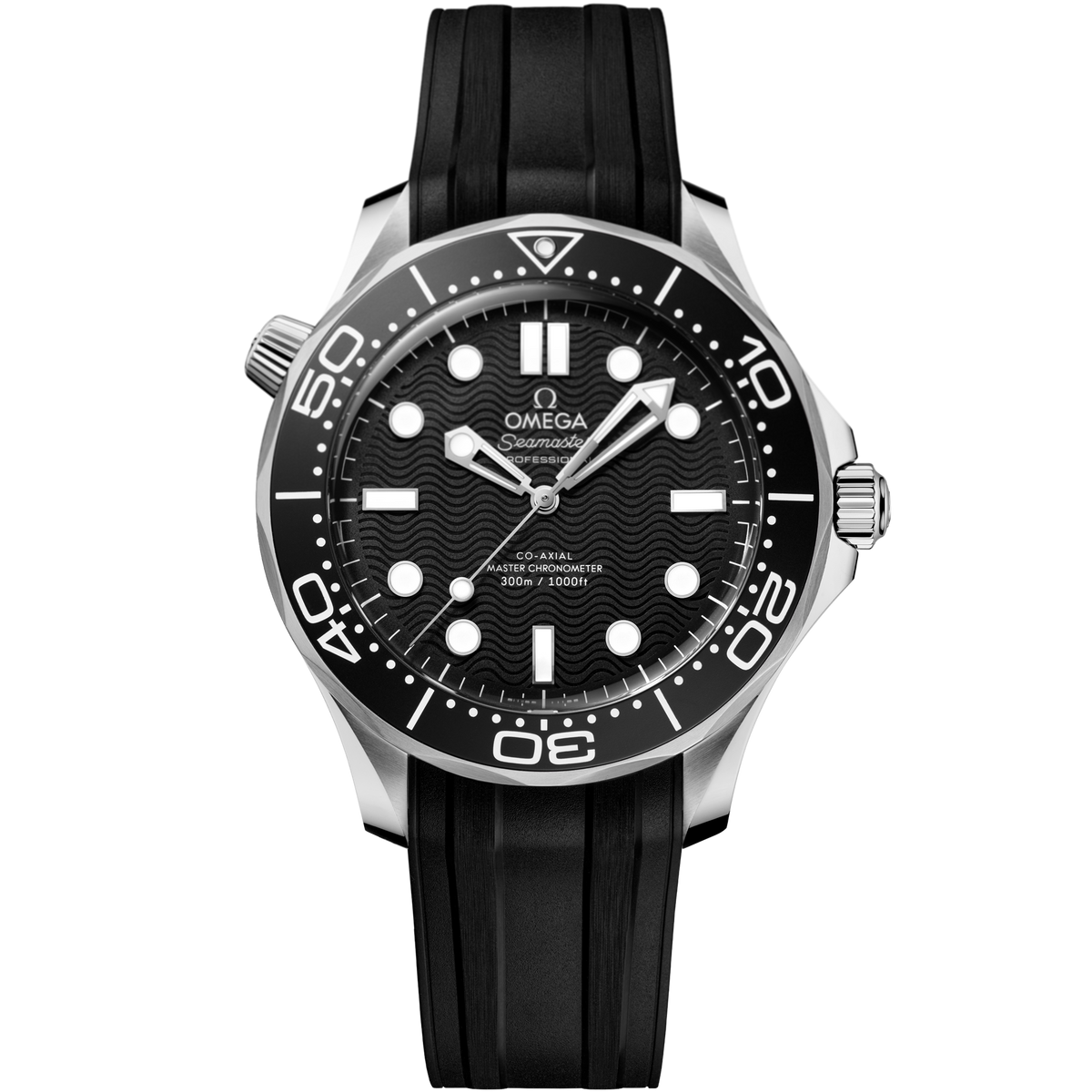 Seamaster Diver 300M 42mm Bracelet en caoutchouc – Noir et blanc