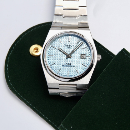 Tissot PRX Textured 40mm-es jégkék karóra