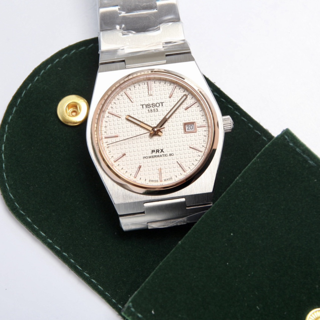 Tissot PRX Two Tone 40mm-es rozéarany karóra