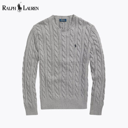 Camisola de algodão de malha entrançada RL