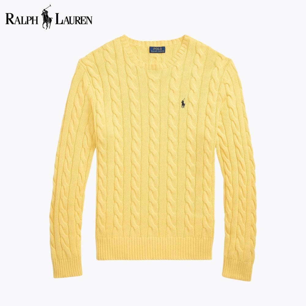 Camisola de algodão de malha entrançada RL