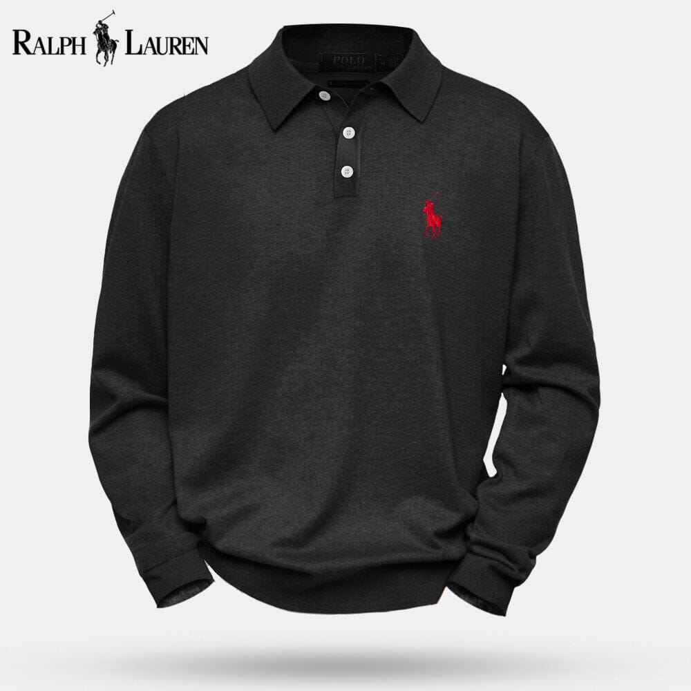 Camisola de lã de malha entrançada Polo RL