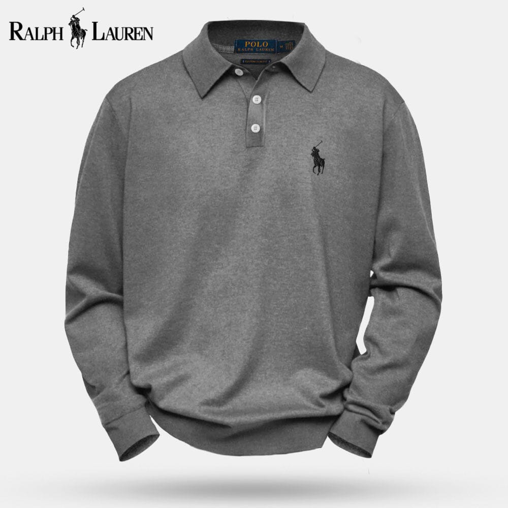 Camisola de lã de malha entrançada Polo RL