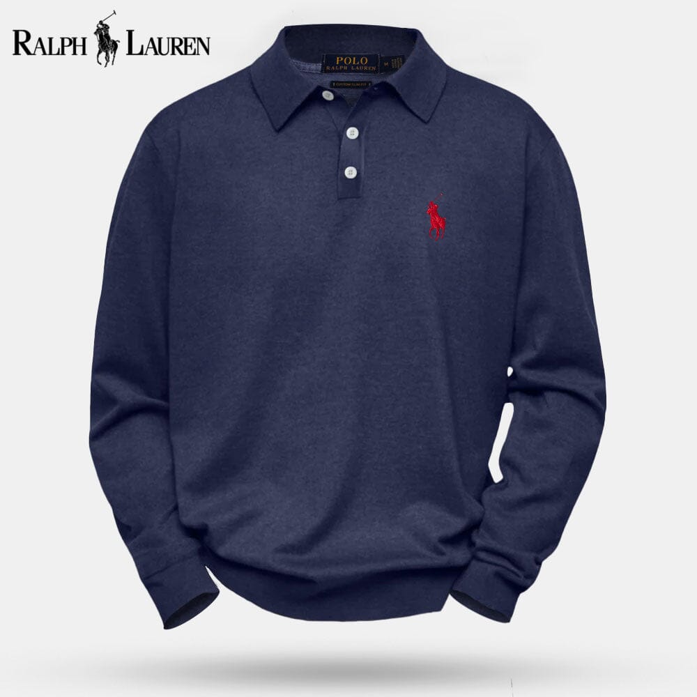 Camisola de lã de malha entrançada Polo RL