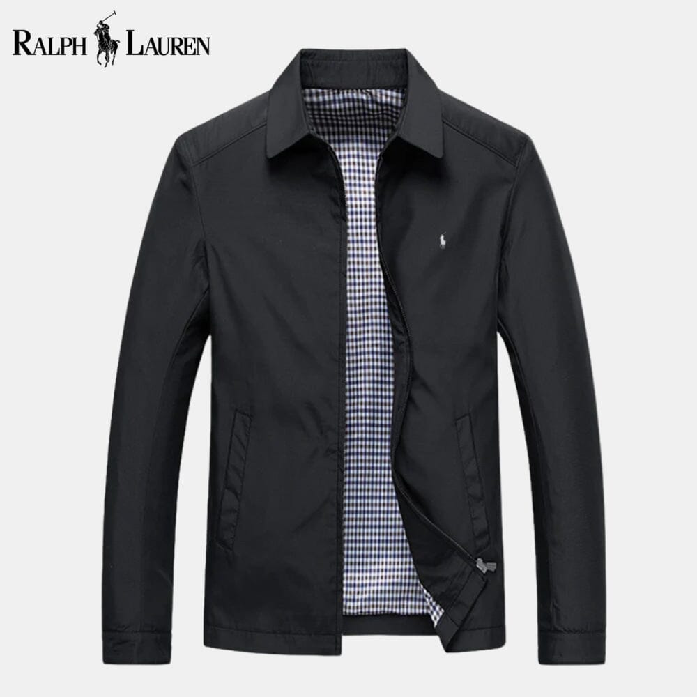 Men's black lightweight Harrington jacket