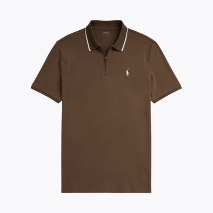 Polo de malha de rede elástica Classic Fit em algodão Polo RL