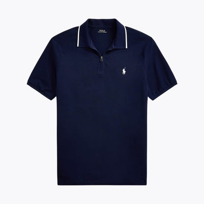 Polo de malha de rede elástica Classic Fit em algodão Polo RL