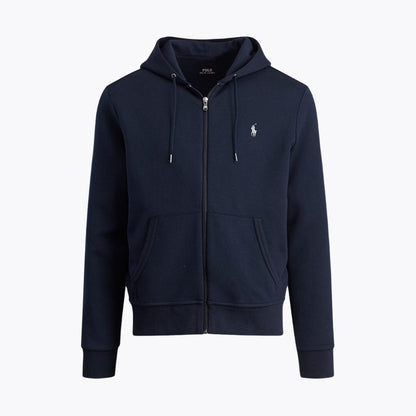 Sweatshirt com capuz e fecho integral de malha dupla RL