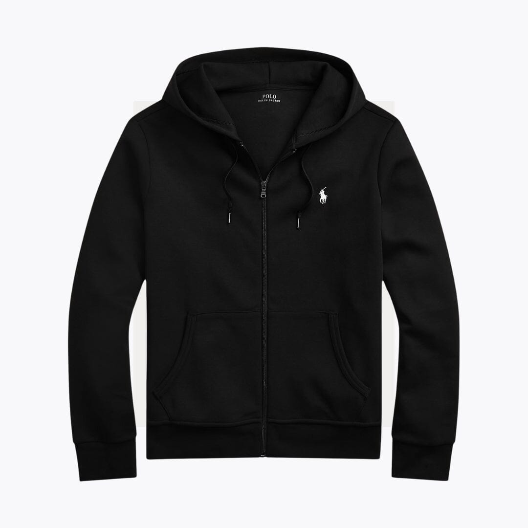 Sweatshirt com capuz e fecho integral de malha dupla RL