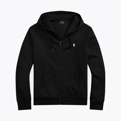 Sweatshirt com capuz e fecho integral de malha dupla RL