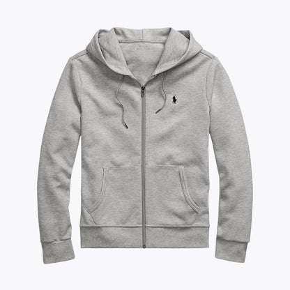 Sweatshirt com capuz e fecho integral de malha dupla RL
