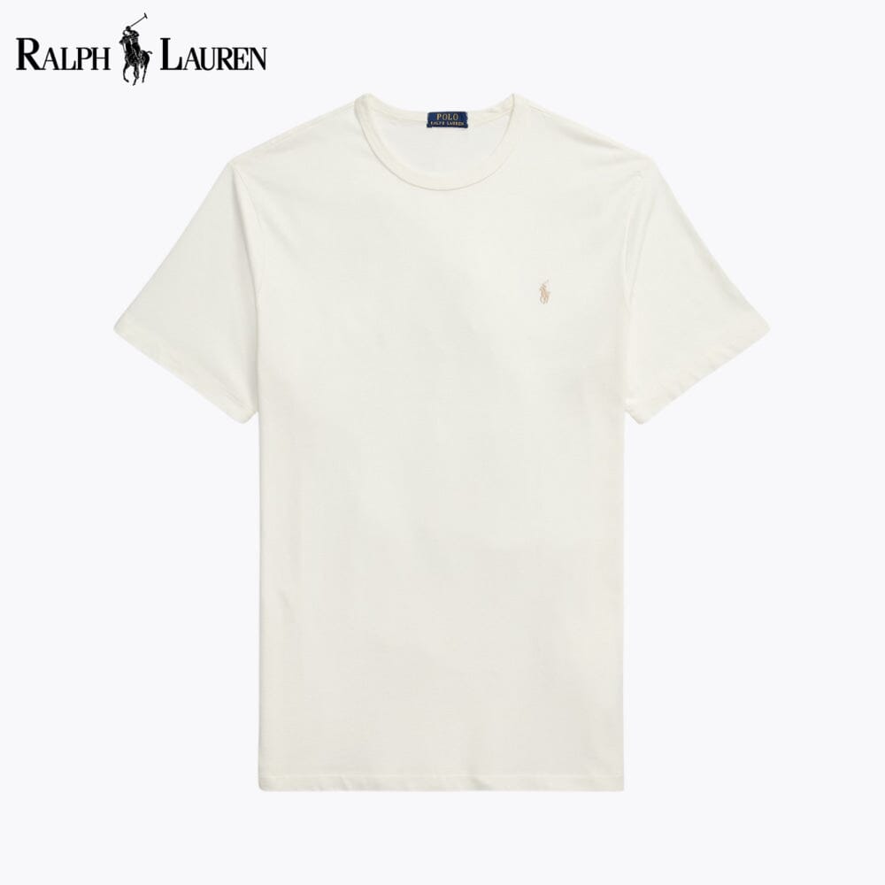 T-shirt de jersey com gola redonda RL