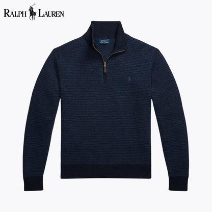 Camisola de lã lavável com fecho de um quarto Polo RL