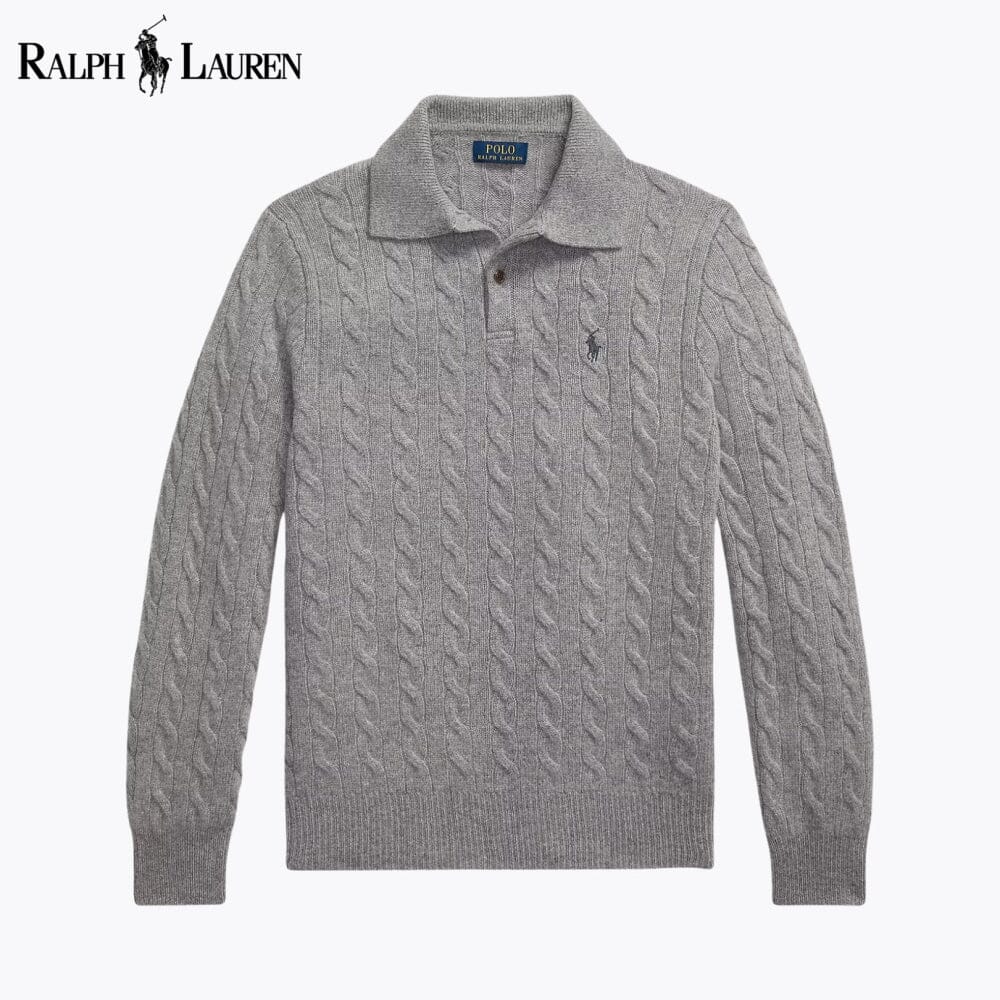 Camisola de lã e caxemira entrançada RL