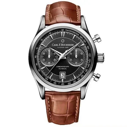 F. Bucherer klassisk kvartsur med kronograf
