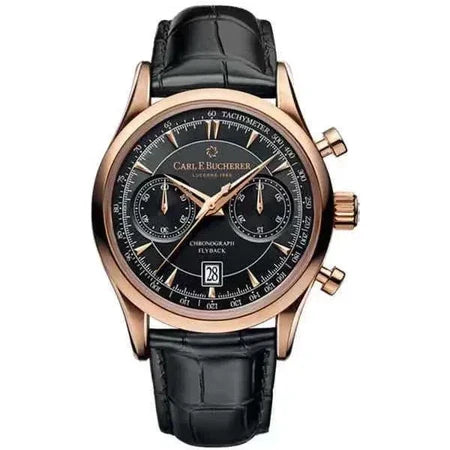 F. Bucherer klassisk kvartsur med kronograf