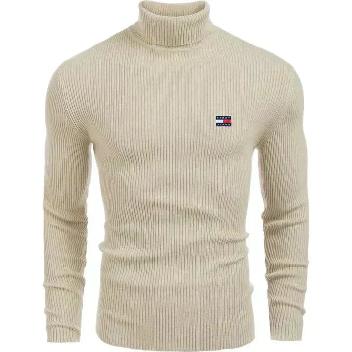 Camisola TH clássica de malha com gola alta