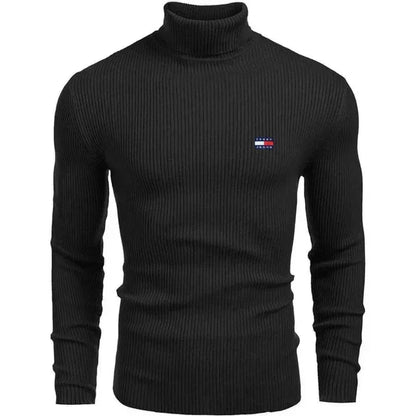Camisola TH clássica de malha com gola alta