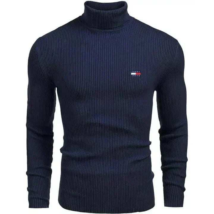Camisola TH clássica de malha com gola alta