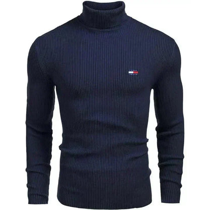 Camisola TH clássica de malha com gola alta