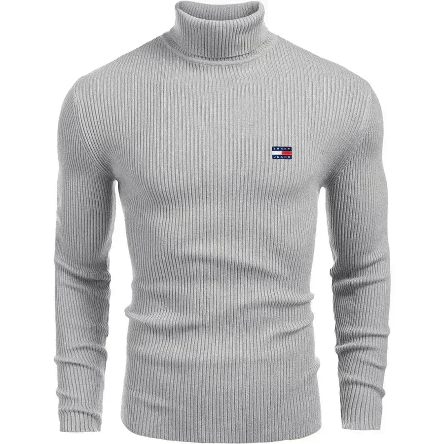 Camisola TH clássica de malha com gola alta
