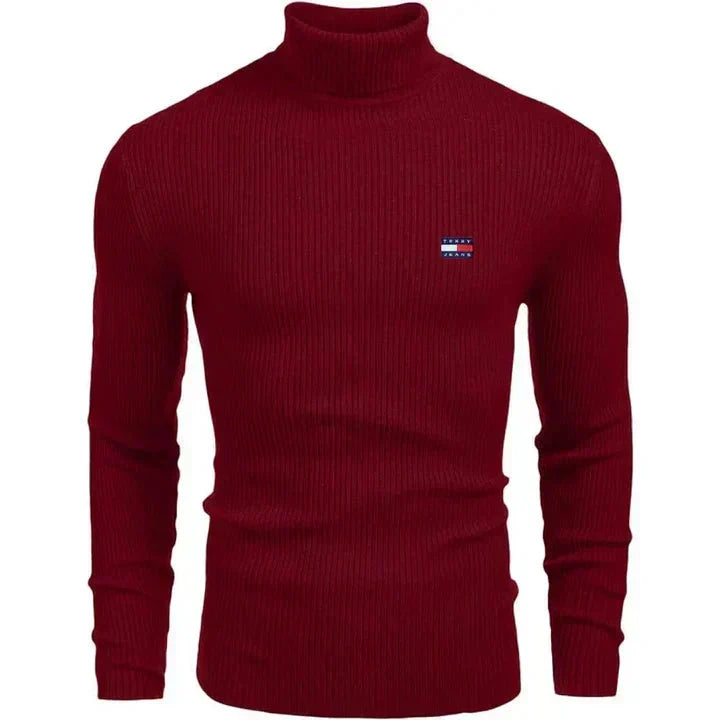 Camisola TH clássica de malha com gola alta