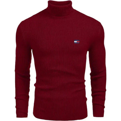 Camisola TH clássica de malha com gola alta